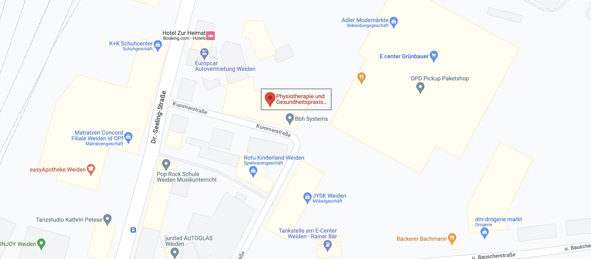 Kartenausschnitt der Umgebung